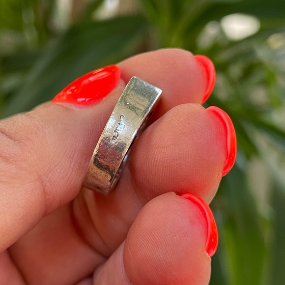 Amethyst Sterling Silver Vintage Ring 5.5 - Picture 6 of 7